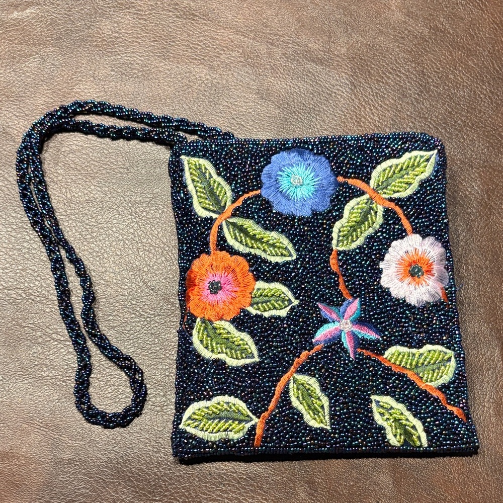Floral Beaded Evening Bag